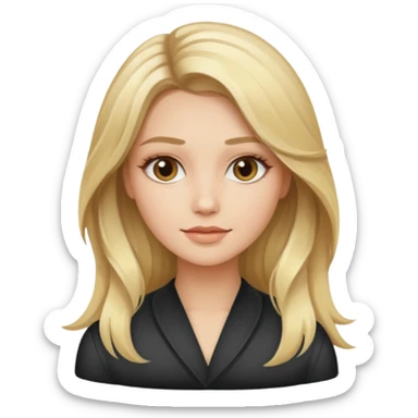 Cosmiatra en spa rubia con balayage cabello hasta la largo  sticker