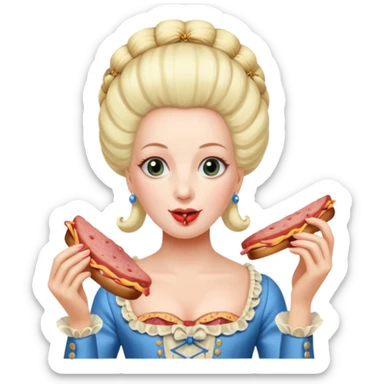 marie antoinette vampire eating spam meat sticker