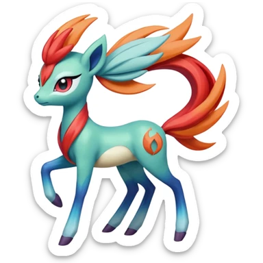 Meloetta-Keldeon-Pokémon-Fakémon-fusion-hybrid-creature sticker
