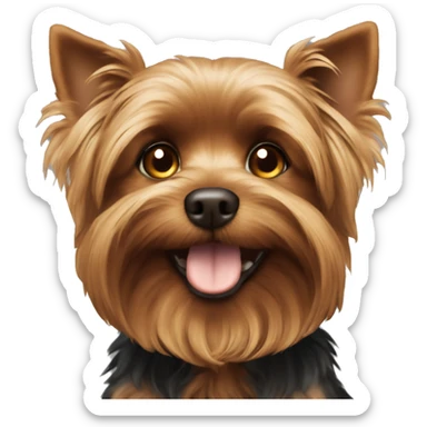Dog  Yorkshire brown  sticker