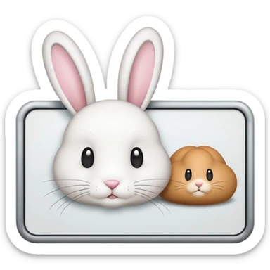 make a white billboard with the text “bun you” inside lt without a bunny just the text  sticker