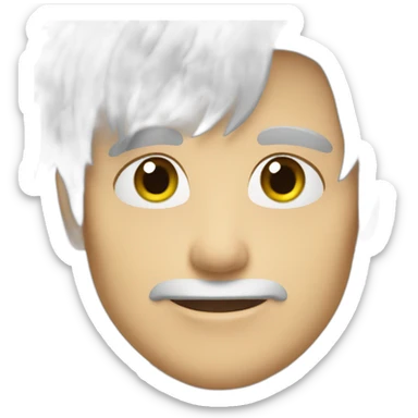 white hair sexy boy sticker