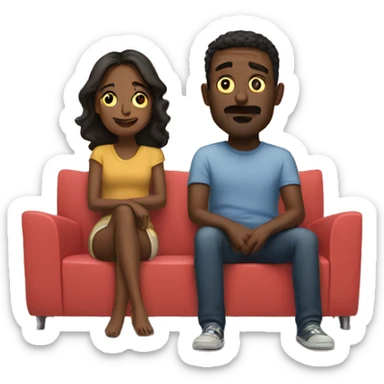 couple watching netflix  sticker