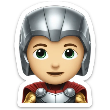 thor baby in iron man outfit sticker