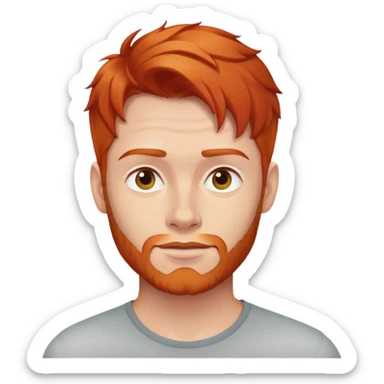a man with ginger red hair sticker
