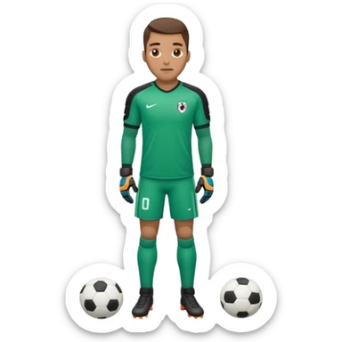 soccer goalkeeper full body and football boots sticker