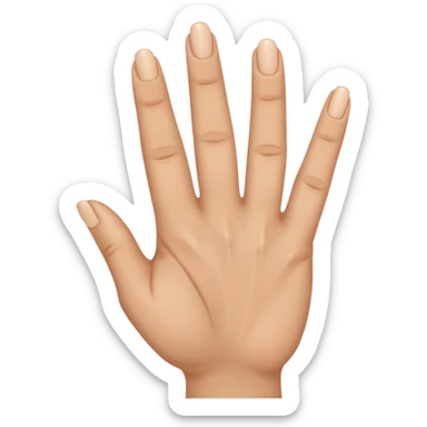 Fais-moi demain coller les unes à côté des autres. La première main gauche le pouce, l’index, majeur sont levé alors que l’annulaire et auriculaire sont repliés. Reproduit la même chose pour la main droite. sticker