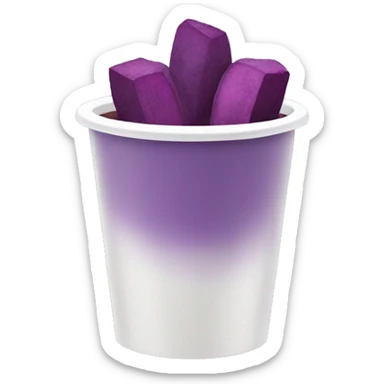 boba cup with purple sweet potato  sticker