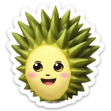 Cute durian sticker