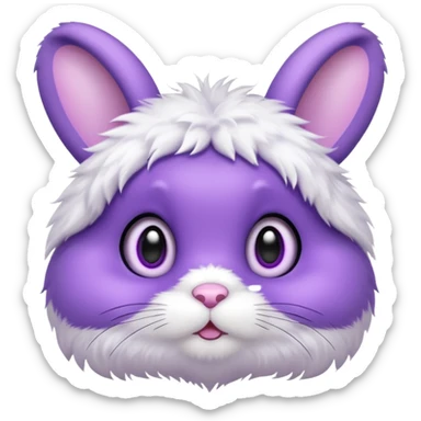 Cute purple bunny sticker