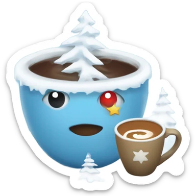 Winter holiday spirit meets IONET! ❄️🎄 Whether in the snow-covered mountains or with a hot coffee, technology is always with you. 🎅🌟 sticker