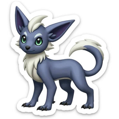 Eldritch Spooky Scary Linoone-Absol-Trico-Hybrid (Full body) sticker