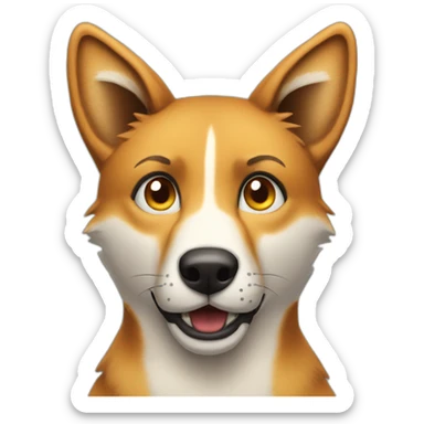 A dingo looking awkward sticker
