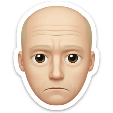 sad 42 year old man sticker