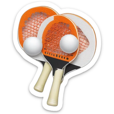 ping pong rackets and ping pong ball sticker