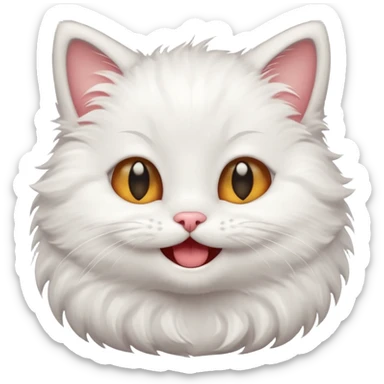Teeny tiny Cat giggling sticker