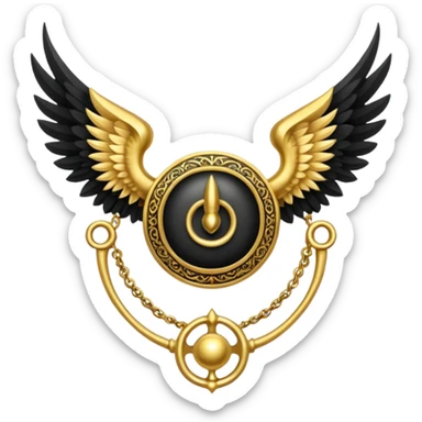 Holy Emblem with black wings and horn sticker