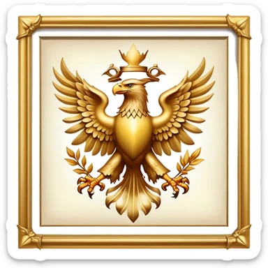 Game of thrones style eagle Sigil in square picture frame form  sticker