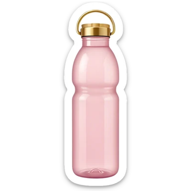 light pink water bottle gold metal lid sticker