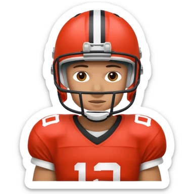 A person who plays football sticker