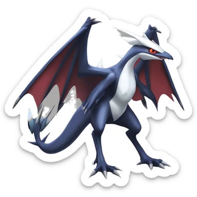Edgy Cool Nargacuga-Noivern-Latias-Silvally-Garchomp-Pokémon Full Body sticker