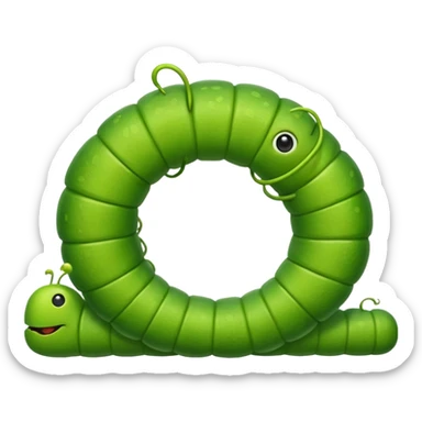 Inchworm with arch sticker