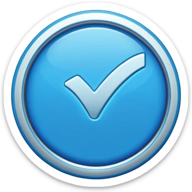 Make me a Instagram blue tick emoji full realistic more like genuine verified badge sticker