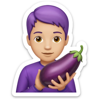 Gene with an eggplant sticker