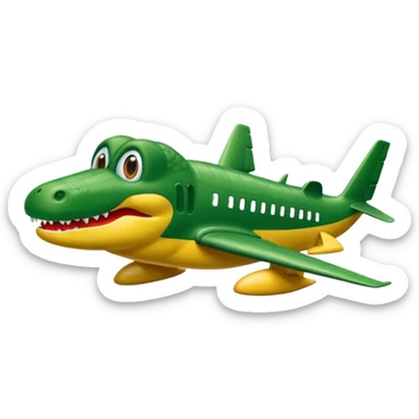 Cocodrilo con cuerpo de avión  sticker
