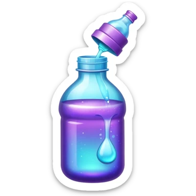 glitter purple and cian feeding bottle sticker