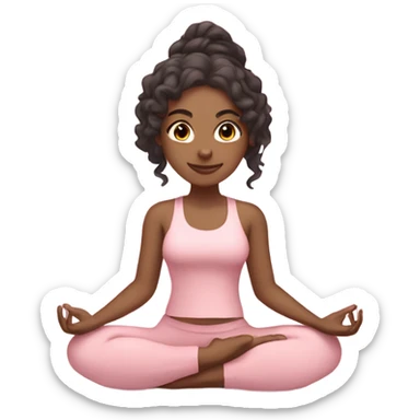 Latina yoga girl light pink clothes  sticker