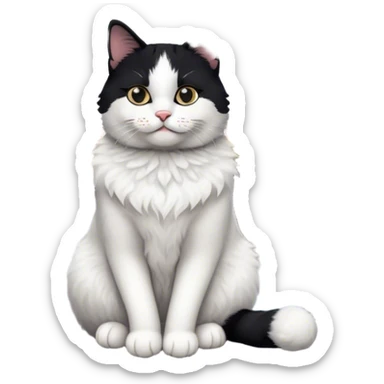 a black and white cat with a hipster moustache sitting at a window overseeing the amsterdam canals sticker