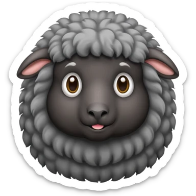 Oveja negra con canas sticker