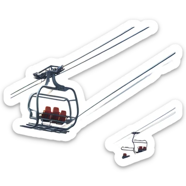 ski lift sticker