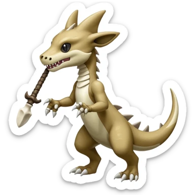 Shiny Koraidon-Marowak-Gabite-Fakémon-hybrid-creature (full body)  sticker