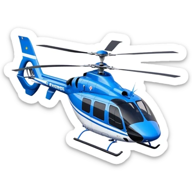 Eurocopter EC135 - Airbus Helicopters (Model Year: 2020) (Iconic colour: Blue and white) sticker