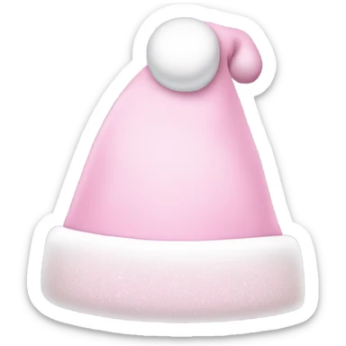 Light pink Santa hat with sparkly snowflakes  sticker