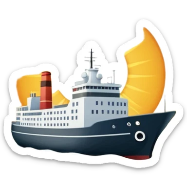 Sole più nave sticker