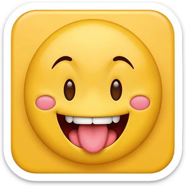 Funny tounge out emoji giggling sticker