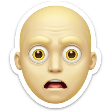 Cross eyed yellow man drooling like a moron sticker