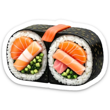 sushi roll slice sticker