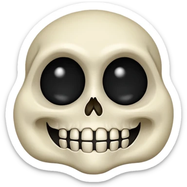 Lebka 💀 vybuchující hlavy ne vlasy sticker