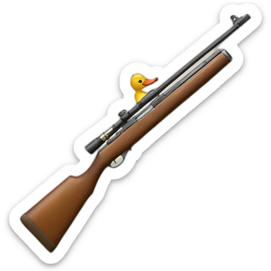 Fusil avec un canard sticker