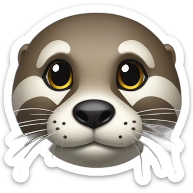 Loutre svp bec un pustolet sticker