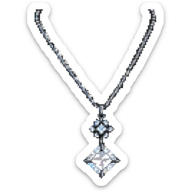 Diamond necklace with Imogen pendant sticker