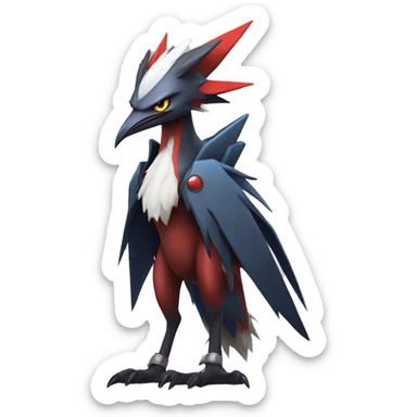 Edgy Cool Nargacuga-Noivern-Latias-Silvally-Pokémon Full Body sticker