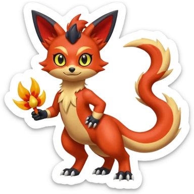 Torracat-Amaura-
Salandit-Fennekin-Fakémon-Digimon-fusion (full body) sticker