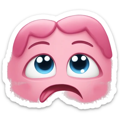 Drooling heart eyes emoji with hearts around it sticker