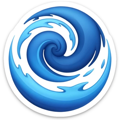 Can you make me an emoji of a blue planet? Without a face, an actual planet. I like swirls of different shades of blue but no clouds  sticker