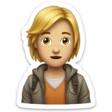 Emoji qui se mord les lèvres sticker